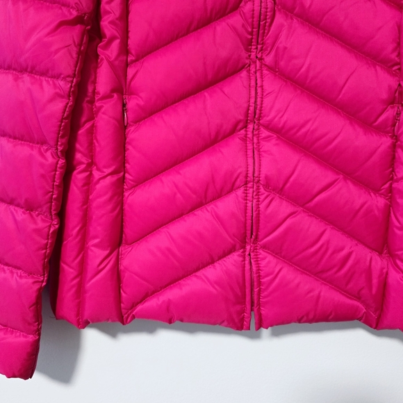 NWT Talbots Women's Size S High Neck Hot Pink Lightweight Quilted Puffer Jacket - Picture 4 of 15